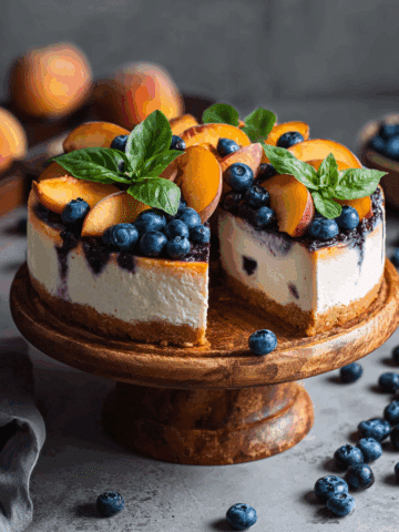 Summer Berry and Peach Cheesecake: A Perfect Summer Delight