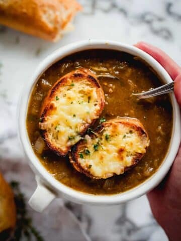 Classic French Onion Soup with Gruyere Toasts Recipe
