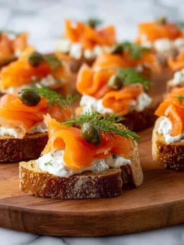 Smoked Salmon Crostini with Cream Cheese, Jalapeno, and Dill Recipe