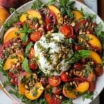 Burrata Peach Salad with Tomatoes Recipe