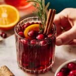 Cranberry Aperol Spritz with Flavored Ice Cubes Recipe