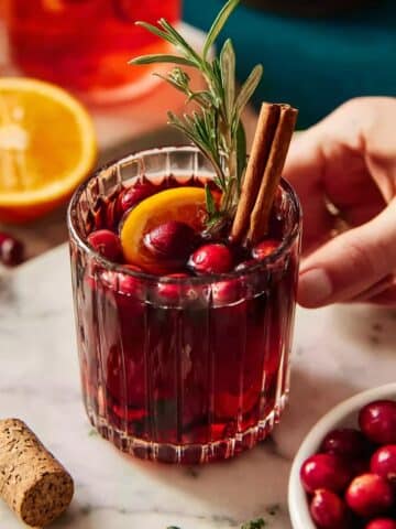 Cranberry Aperol Spritz with Flavored Ice Cubes Recipe