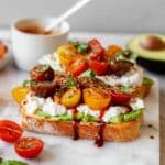 Cottage Cheese Toast with Sweet and Savory Toppings Recipe