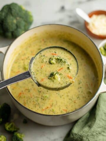 High Protein Broccoli Cheddar Soup Recipe