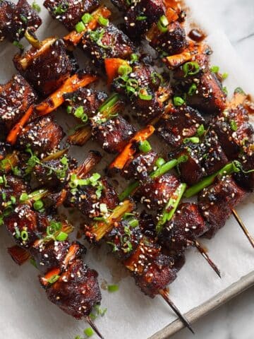 Saucy Korean BBQ Beef Skewers Recipe