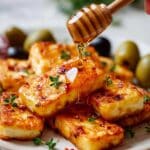 Golden Halloumi with Honey and Thyme Recipe
