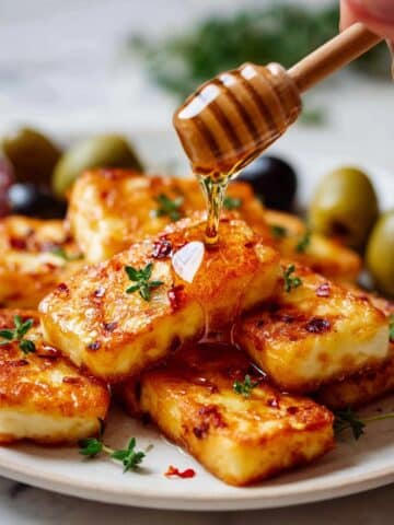 Golden Halloumi with Honey and Thyme Recipe