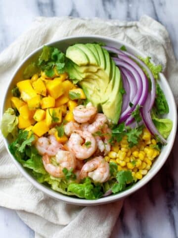 Shrimp Avocado Mango Corn Salad with Citrus Vinaigrette Recipe