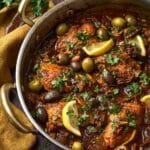Chicken Tagine with Preserved Lemons, Olives, and Spices Recipe