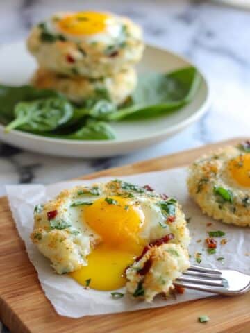 Eggs in Clouds with Parmesan, Chives, and Bacon Recipe