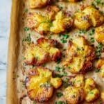 Crispy Garlic Butter Smashed Potatoes Recipe