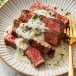 Grilled Ribeye Steaks with Gorgonzola Sauce Recipe