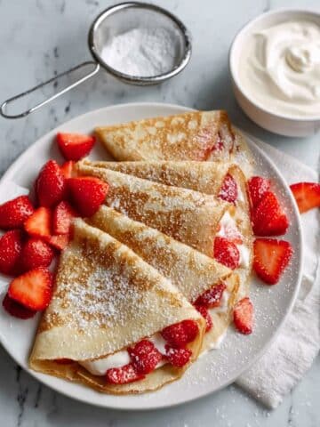 Strawberry Protein Crepes (Vegan & Egg-Free) Recipe