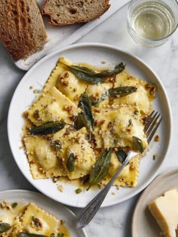 Ravioli with Sage Butter Sauce Recipe