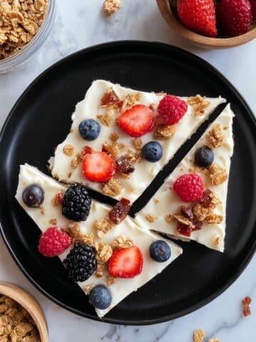 Greek Yogurt Bark with Fresh Berries and Granola Recipe