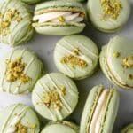 Pistachio Macarons with White Chocolate Ganache Recipe