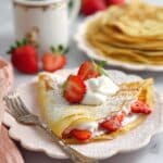 Vegan Crepes with Dark Chocolate and Peanut Butter Spread Recipe