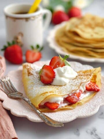 Vegan Crepes with Dark Chocolate and Peanut Butter Spread Recipe