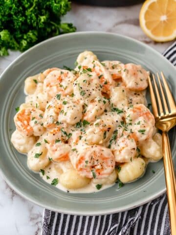 Creamy Gnocchi Shrimp Scampi Recipe