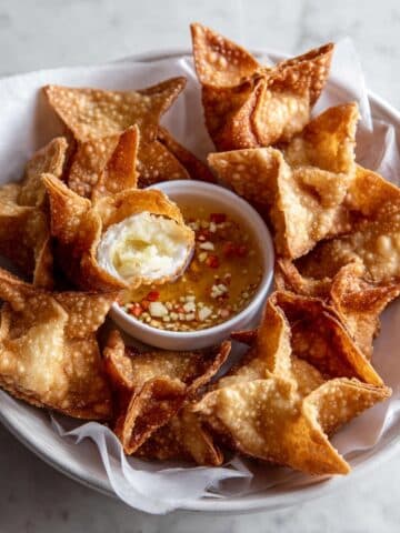 Crab Rangoons with Orange Sweet Chili Dipping Sauce Recipe