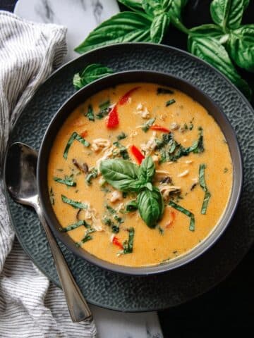 Thai Coconut Chicken Soup with Rice and Lemongrass Recipe