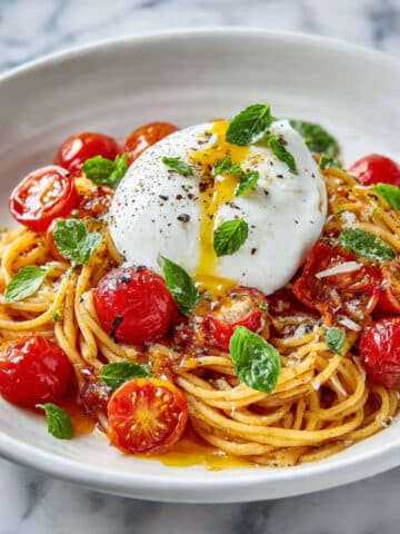 12-Min Burrata Pasta – Easy Tomato Burrata Pasta Recipe