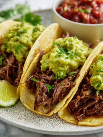 Shredded Beef Tacos with Caramelized Onions and Orange Juice Recipe