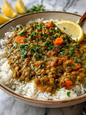 Spicy Lentils and Spinach (Stove Top and Pressure Cooker) Recipe