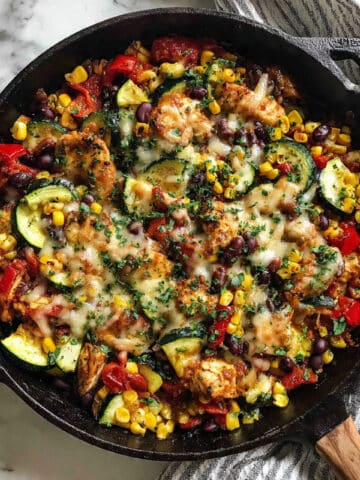 Tex Mex Chicken and Zucchini Skillet Recipe