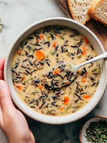 Cream of Mushroom Wild Rice Soup Recipe