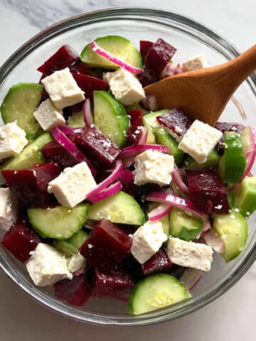 Cucumber Beet Salad with Feta Cheese Recipe