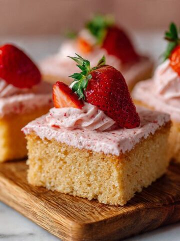 Fresh Strawberry Cake with Strawberry Cream Cheese Frosting Recipe