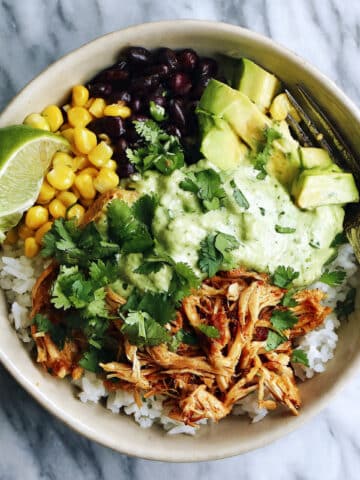 Slow Cooker Chicken Burrito Bowl Recipe