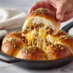 Breakfast Bombs with Cheddar, Eggs, and Sausage Recipe