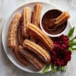 Homemade Cinnamon Sugar Churros with Rich Chocolate Sauce Recipe