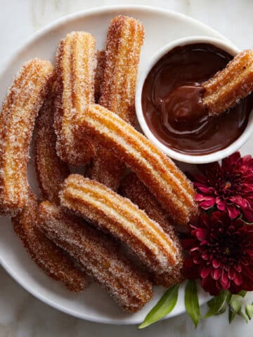 Homemade Cinnamon Sugar Churros with Rich Chocolate Sauce Recipe
