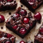 Roasted Cherry Chocolate Brownies Recipe