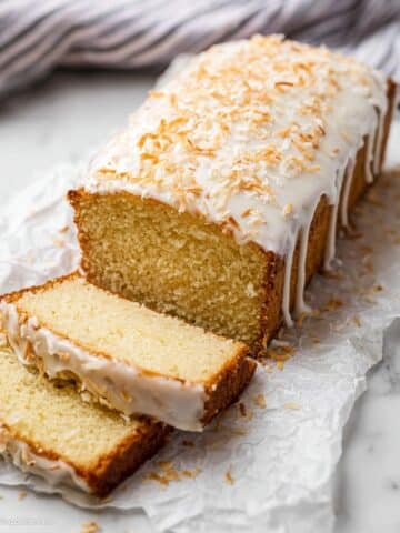 Coconut Bread with Cream Cheese Glaze Recipe