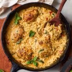 30 Minute One-Pan Chicken Orzo with Tomatoes Recipe