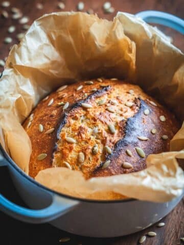 Easy 5-Seed Dutch Oven Bread Recipe
