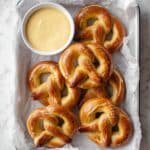 Soft Pretzels with Spicy Cheddar Cheese Sauce Recipe