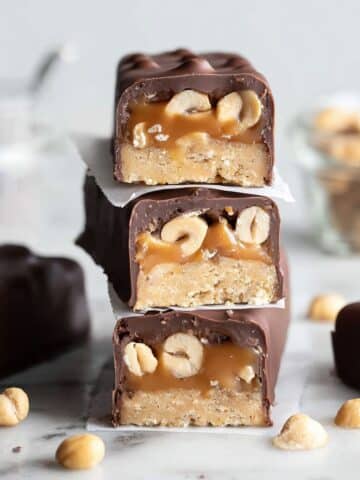 Vegan Snickers Bars (No-bake, GF) Recipe