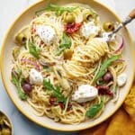 Spaghetti Pasta Salad with Fresh Mozzarella and Lemon-Dijon Dressing Recipe