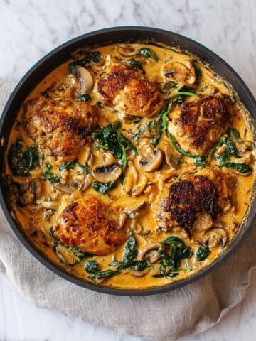 Creamy Spinach and Mushrooms Chicken Recipe