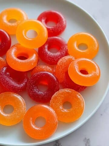 Homemade Peach Ring Gummies with Real Fruit Recipe