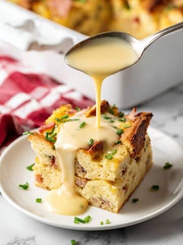 Eggs Benedict Casserole with Blender Hollandaise Sauce Recipe
