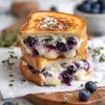 Blueberry Goat Cheese Grilled Cheese with Basil Recipe