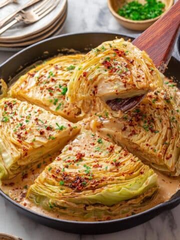 Marry Me Melting Cabbage with Creamy Tuscan Sauce Recipe