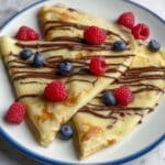 Quick and Easy Blender Crepe Recipe with Nutella & Fresh Fruits Recipe