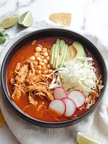 Creamy Chicken Pozole with Hominy and Chili Sauce Recipe